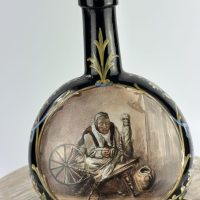 Rare Painted Bottle Wool Spinner Pontil
