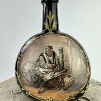 Rare Painted Bottle Wool Spinner Pontil