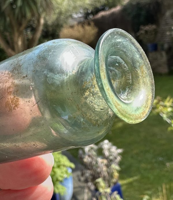 Antique Glass Apothecary Bottle Vial Phial