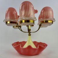 Burmese Glass Fairy Lamp Epergne