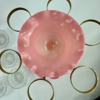 Burmese Glass Fairy Lamp Epergne