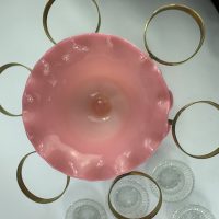 Burmese Glass Fairy Lamp Epergne