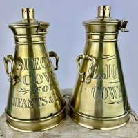 Johnson Cowkeeper Brass Miniature Show Churns