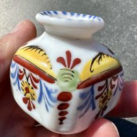 Milk Glass German Inkwell Ink Bottle