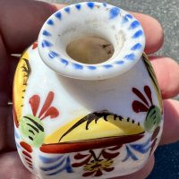 Milk Glass German Inkwell Ink Bottle
