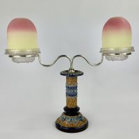 Doulton Lambeth Clarkes Candle Stick Fairy Lamp
