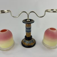 Doulton Lambeth Clarkes Candle Stick Fairy Lamp