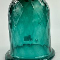Pontilled Teal Quilted Fairy Light Fairy Lamp