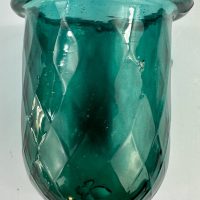 Pontilled Teal Quilted Fairy Light Fairy Lamp