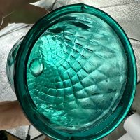 Pontilled Teal Quilted Fairy Light Fairy Lamp