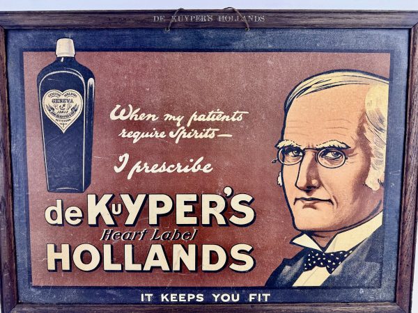 De Kuypers Rotterdam Holland Gin Advertising Card Advert