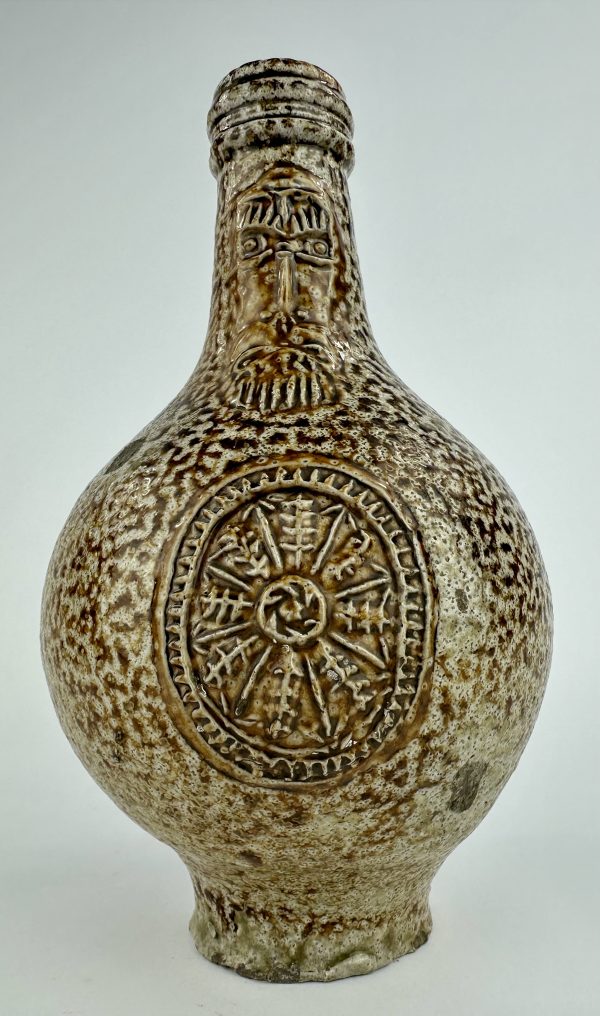 Antique Tiger Glaze Bartmann Bellarmine Jug