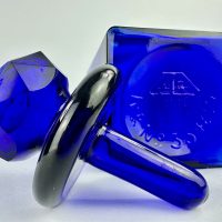 Cobalt Blue Glass Chemist Syrup Bottle