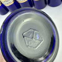 Cobalt Blue Apothecary Bottles Dalbys Godfreys Cordial.
