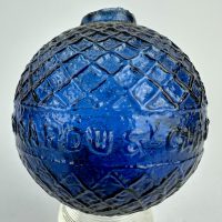 Sapphire Blue Glass Bogardus Target Ball Annie Oakley