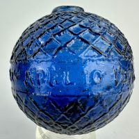 Sapphire Blue Glass Bogardus Target Ball Annie Oakley