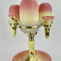 Burmese Glass Eperne Fairy Lamp Stand