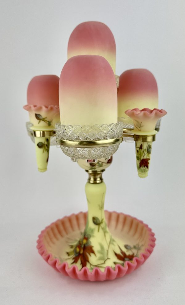 Burmese Glass Eperne Fairy Lamp Stand