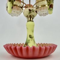 Burmese Glass Eperne Fairy Lamp Stand
