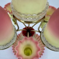 Burmese Glass Eperne Fairy Lamp Stand