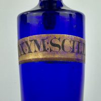 Antique Apothecary Cobalt Blue Glass Bottle