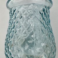 Rare Ice Blue Glass Fairy Lamp