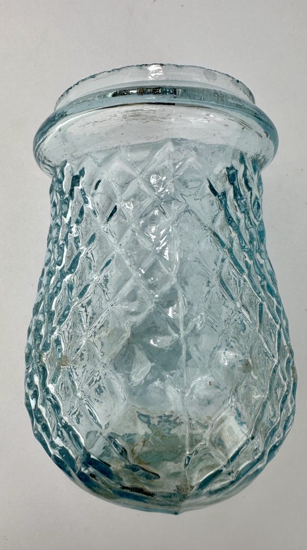 Rare Ice Blue Glass Fairy Lamp